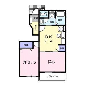 2DK 間取り図