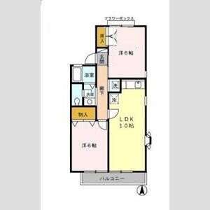 2LDK 間取り図
