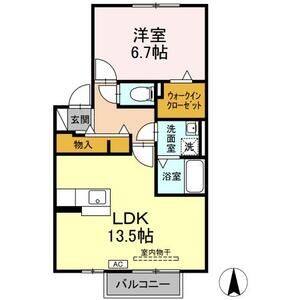 1LDK 間取り図