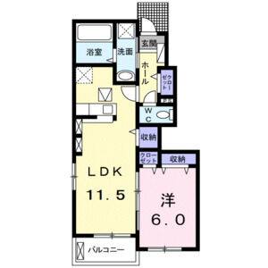 1LDK 間取り図