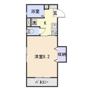 1K 間取り図