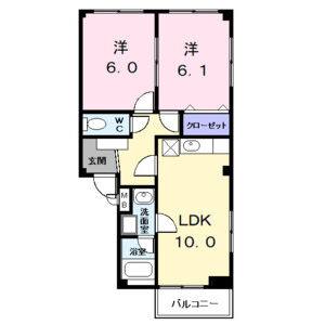 2LDK 間取り図