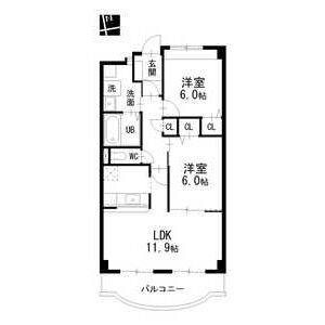 2LDK 間取り図