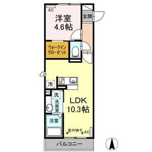 1LDK 間取り図