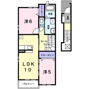 2LDK 間取り図