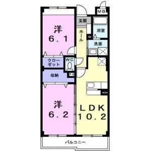 2LDK 間取り図