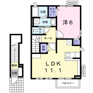 1LDK 間取り図