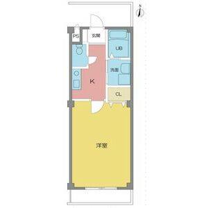 1K 間取り図