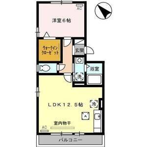 1LDK 間取り図