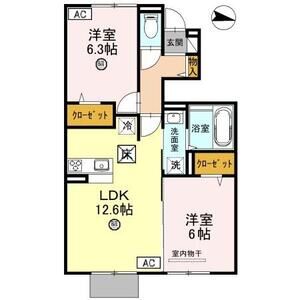 2LDK 間取り図