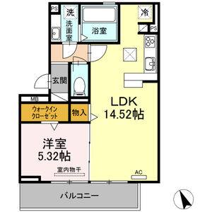 1LDK 間取り図