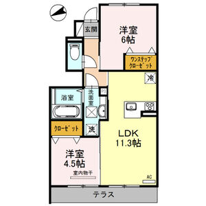2LDK 間取り図