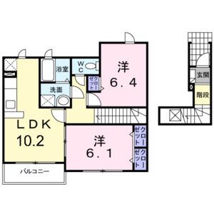 2LDK 間取り図
