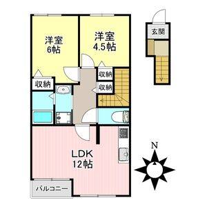 2LDK 間取り図