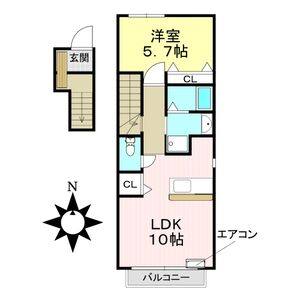 1LDK 間取り図