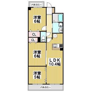 3LDK 間取り図
