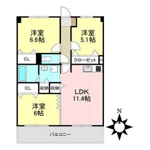 3LDK 間取り図