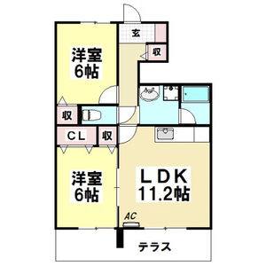 2LDK 間取り図