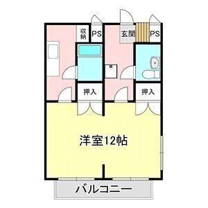 1K 間取り図