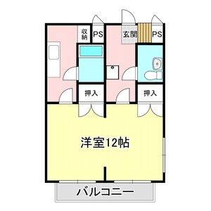 1K 間取り図
