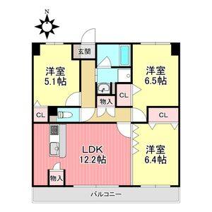 3LDK 間取り図