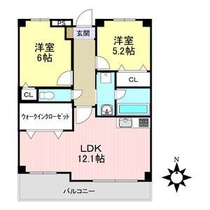 2LDK 間取り図