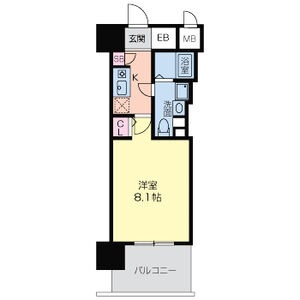 1K 間取り図