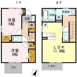 2LDK 間取り図