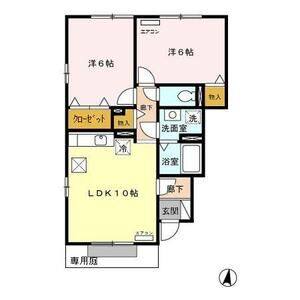 2LDK 間取り図