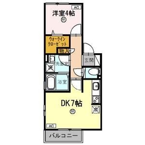 1DK 間取り図