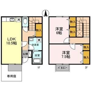 2LDK 間取り図