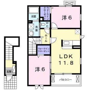 2LDK 間取り図