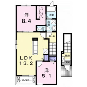 2LDK 間取り図