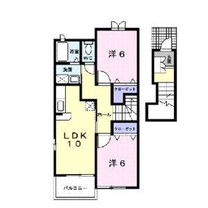 2LDK 間取り図