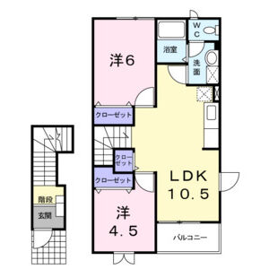2LDK 間取り図