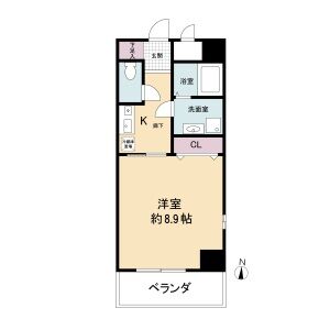 1K 間取り図