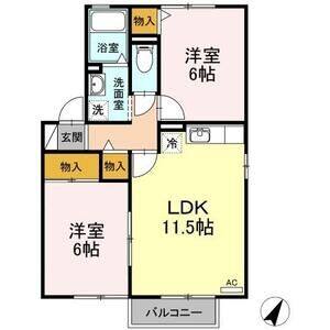 2LDK 間取り図