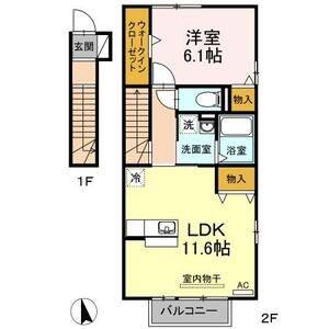 1LDK 間取り図