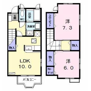 2LDK 間取り図
