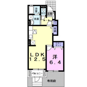 1LDK 間取り図