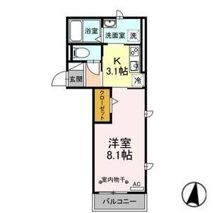 1K 間取り図