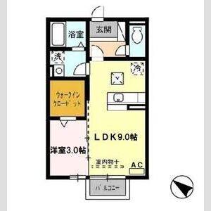 1LDK 間取り図