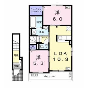 2LDK 間取り図