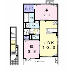 2LDK 間取り図