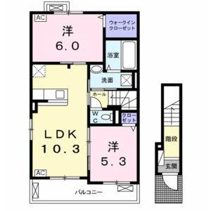 2LDK 間取り図