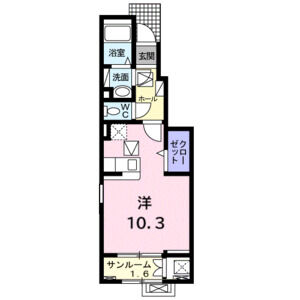 ワンルーム 間取り図