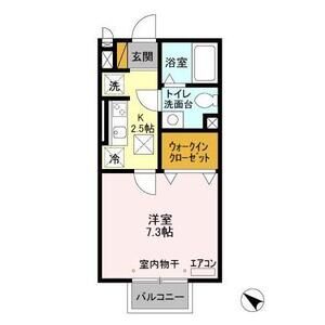 1K 間取り図