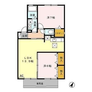 2LDK 間取り図