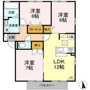 3LDK 間取り図