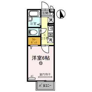 1K 間取り図
